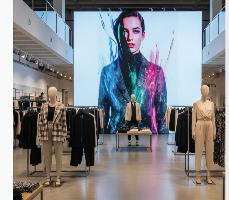 Ledwall installato in store fashion